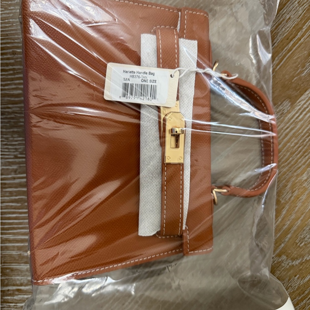 Billini Tan Mini Bag with Gold Accents - Picture 3 of 4